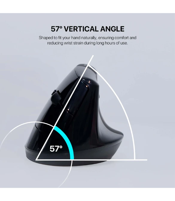 FANTECH W195R  GO COMFY VERTICAL ERGONOMIC MOUSE - GRAY