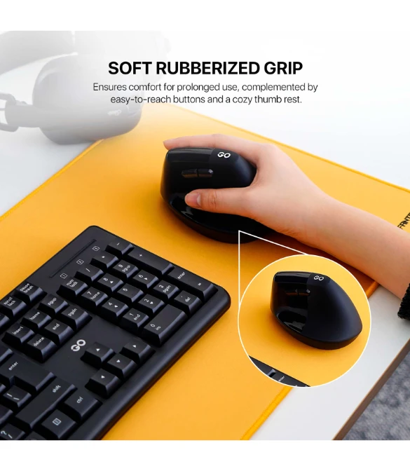 FANTECH W195R  GO COMFY VERTICAL ERGONOMIC MOUSE - GRAY