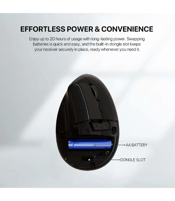 FANTECH W195R  GO COMFY VERTICAL ERGONOMIC MOUSE - GRAY
