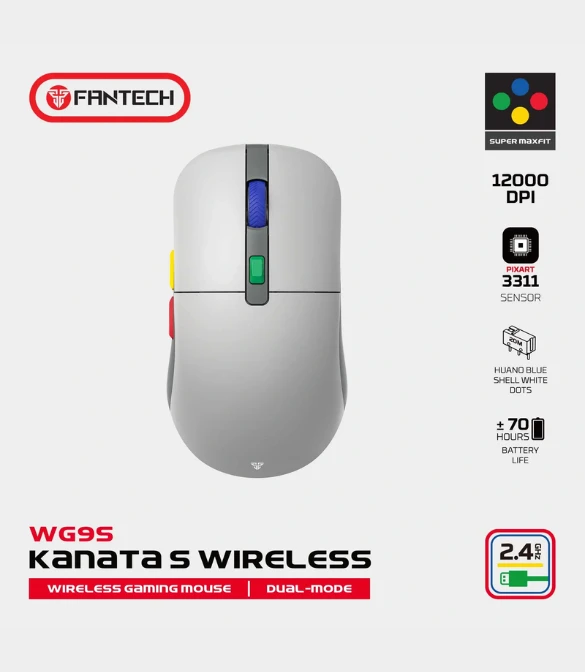 FANTECH KANATA S WG9S SUPER MAXFIT WIRELESS GAMING MOUSE