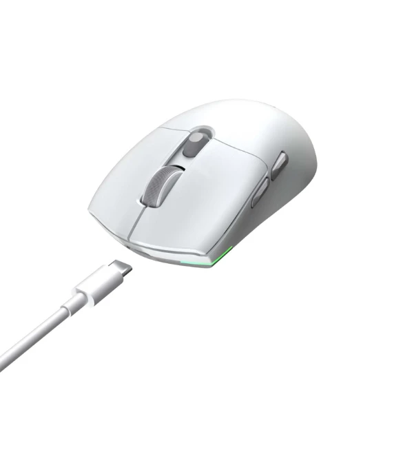 Meetion GW33 Tri-Mode 2.4G Wireless Bluetooth & Wired Gaming Ergonomic Mouse -White
