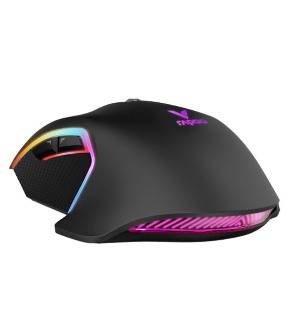 RAPOO V20 PRO 8000DPI RGB Optical Wired Gaming Mouse - Black