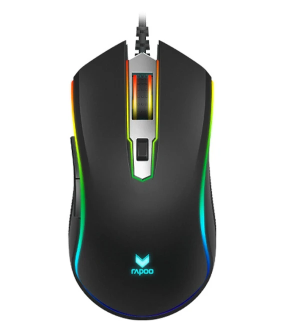 RAPOO V25 PLUS 7200 DPI IR Optical Wired Gaming Mouse - Black