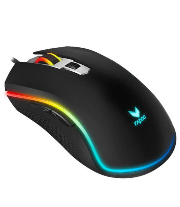 RAPOO V25 PLUS 7200 DPI IR Optical Wired Gaming Mouse - Black