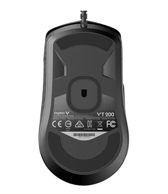 RAPOO VT200 6200DPI RGB IR Optical Wired Gaming Mouse - Black