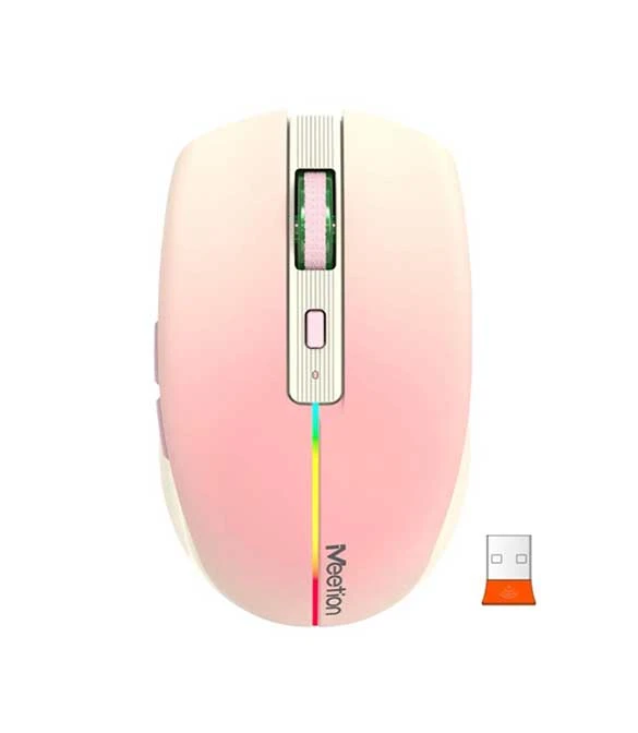 Meetion BTM002 2.4G Wireless & Bluetooth Dual Mode Mouse -Pink
