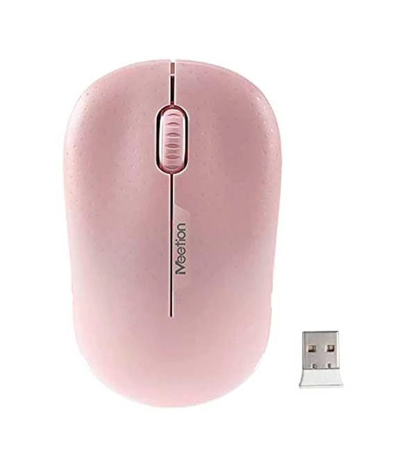 MeeTion MT-R545 Cordless Optical Usb Computer 2.4GHz Wireless Mouse -Pink