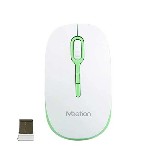 MeeTion MT-R547 2.4G USB Wireless Optical Mouse -Green
