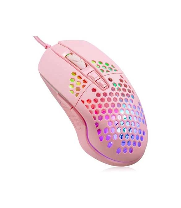 Haing Lightweight Gaming USB Mouse-Pink
