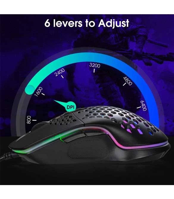 Haing Lightweight Gaming USB Mouse-Pink