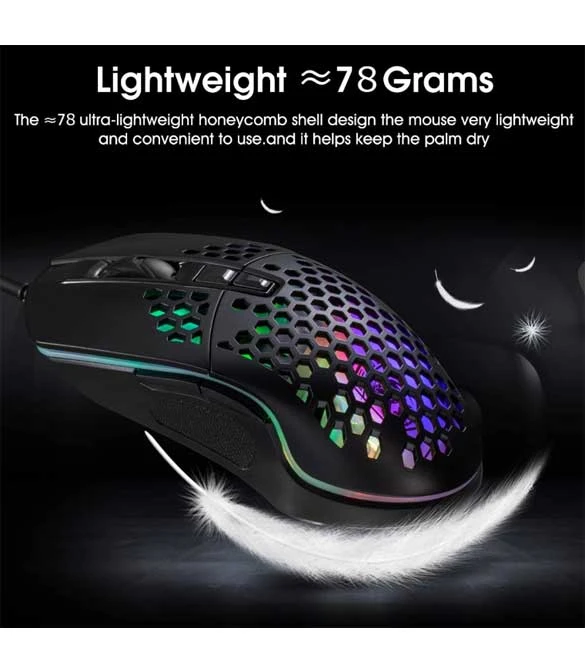 Haing Lightweight Gaming USB Mouse-Pink