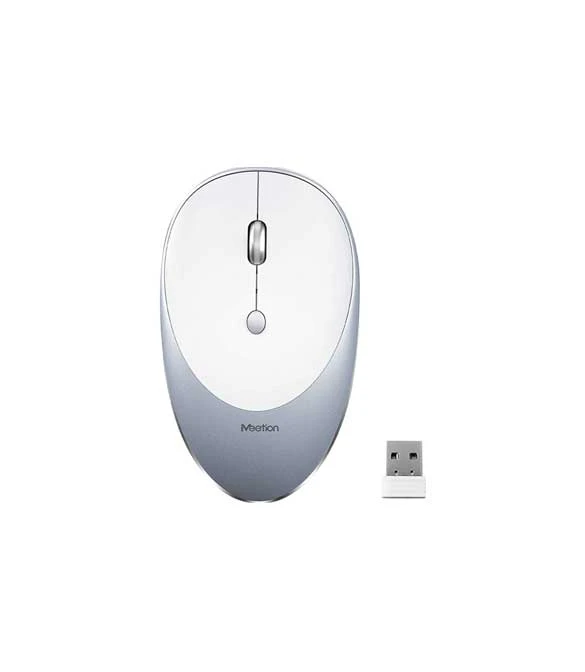 MeeTion MT-R600 2.4g Slim Rechargeable Silent Wireless Mouse -Silver