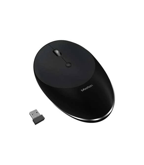 MeeTion MT-R600 2.4g Slim Rechargeable Silent Wireless Mouse -Black