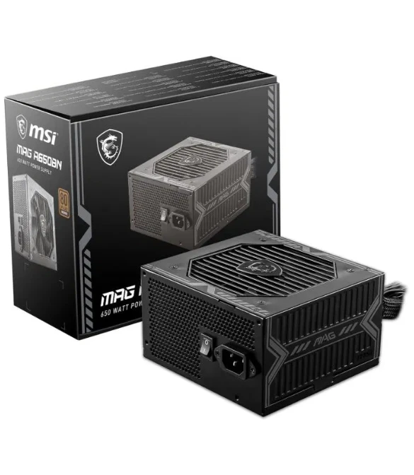 MSI MAG A650BNL Gaming Power Supply - 80 Plus Bronze Certified 650W - Compact Size - ATX PSU