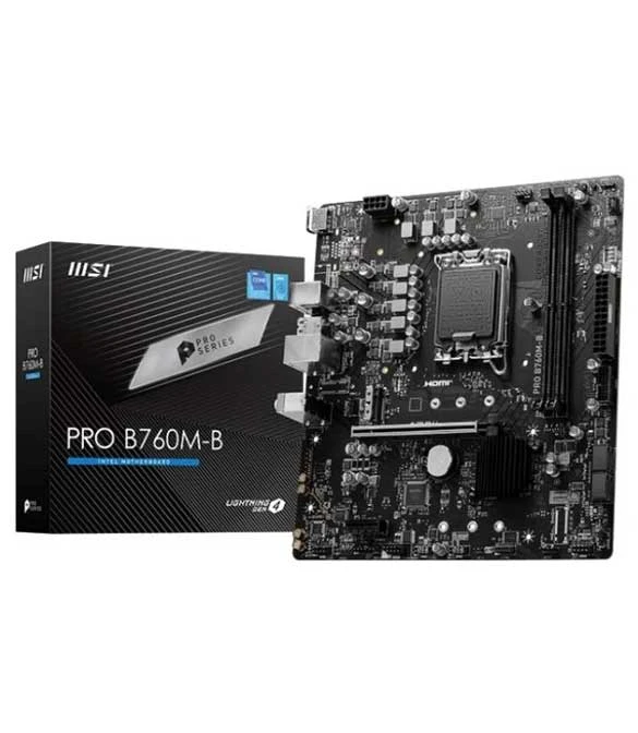 MSI Pro B760M-B DDR5 New Micro-Atx Intel B760 4800(OC) Mhz 64G USB 3.2 Sata m.2