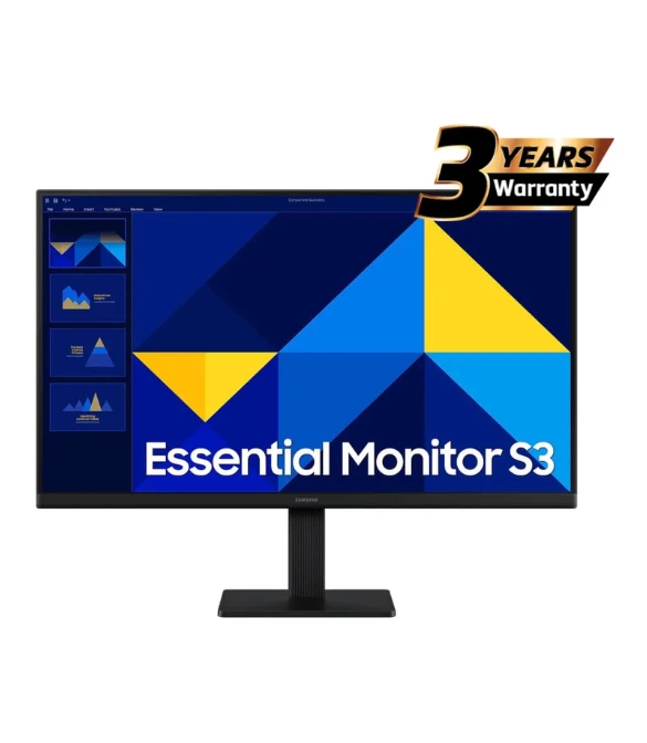 Samsung S3 Essential (D300) 27" Full-HD, IPS Flat Monitor, 100Hz, 5MS (GTG), Super Slim Design, Eye Care Mode & Flicker Free