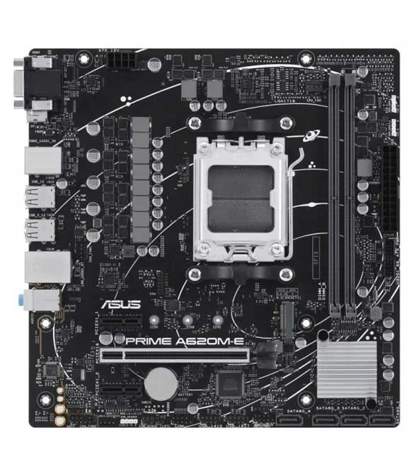 ASUS PRIME A620M-E DDR5 AMD AM5 RYZEN 7000 PCIE 4.0 M.2 SLOTS 1GB LAN