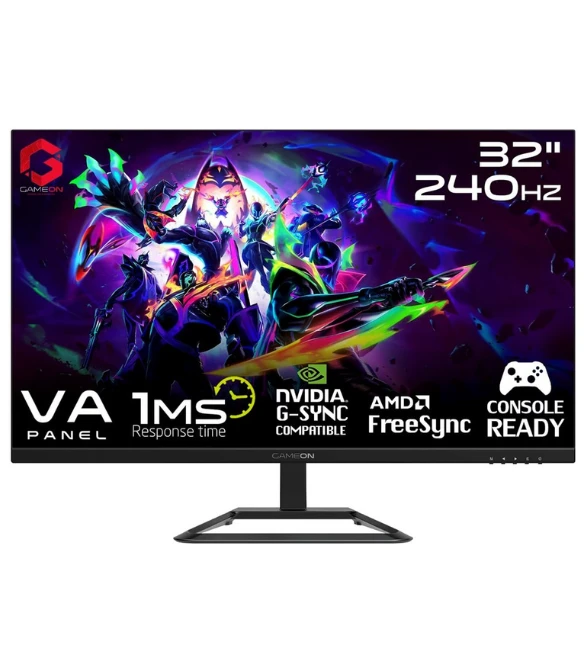 GAMEON 32 FHD 240HZ Gaming Monitor Black - GOP32FHD240VA