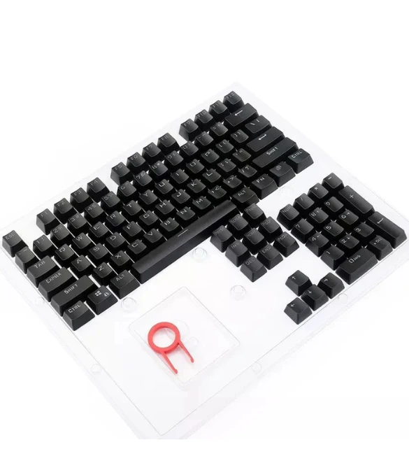 Redragon A111 PBT Double Shot EN 104 Keycaps for Mechanical Switch - Black