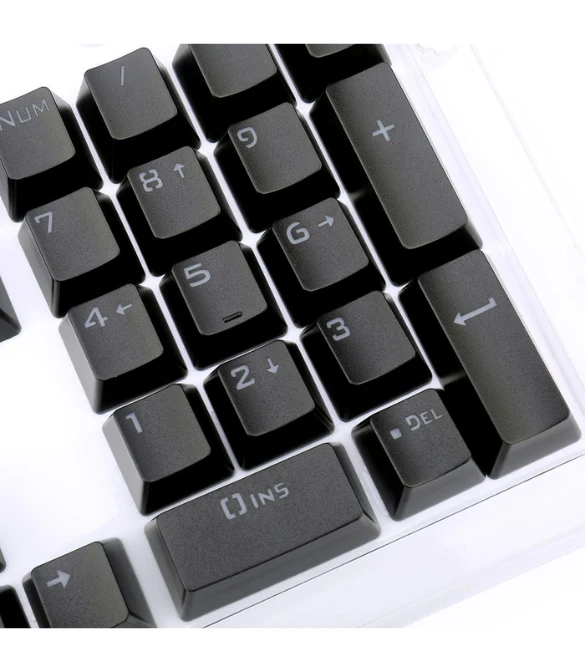 Redragon A111 PBT Double Shot EN 104 Keycaps for Mechanical Switch - Black