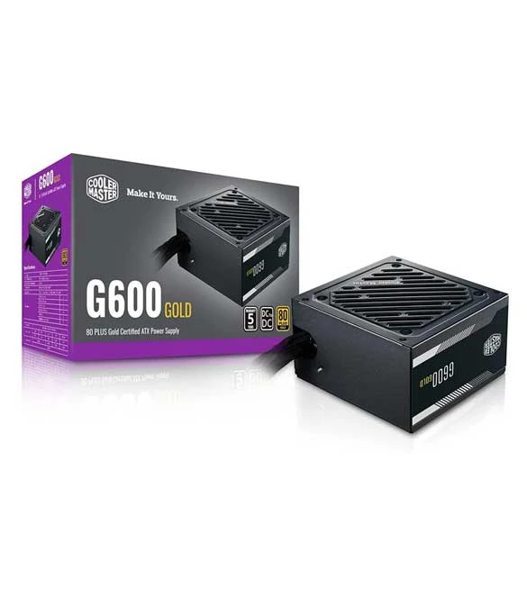 COOLER MASTER G600, 600W GOLD 80+ CERTIFIED POWER SUPPLY W/ 120MM HDB FAN