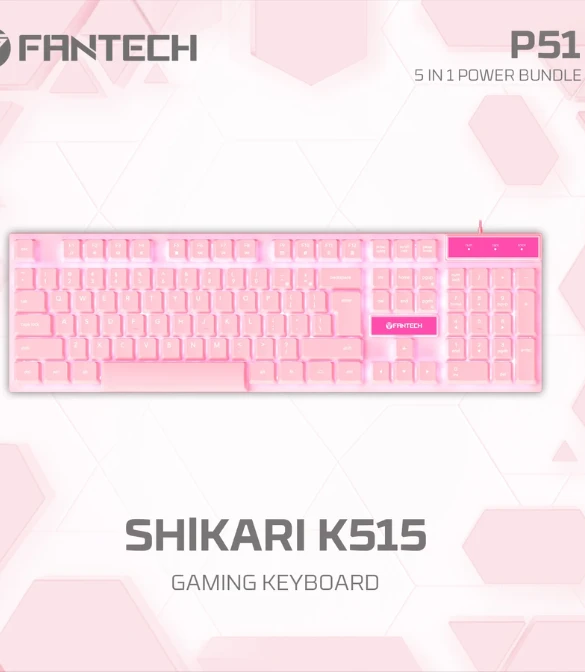 Fantech P51 All In One PC Gaming Set - Pink