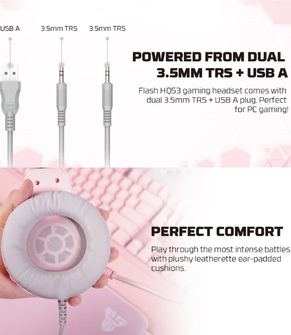 Fantech P51 All In One PC Gaming Set - Pink