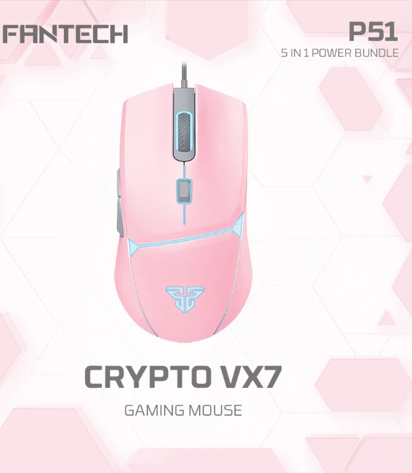 Fantech P51 All In One PC Gaming Set - Pink