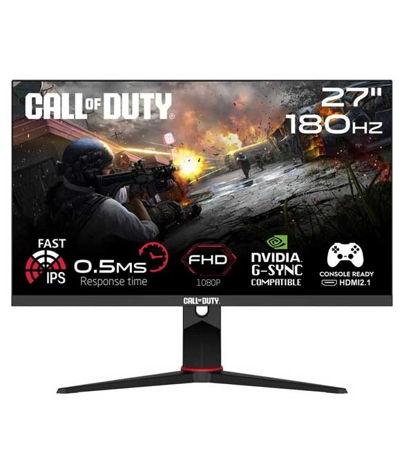 Call Of Duty (COD) COD27 FHD 180IPS Gaming Monitor with Adjustable Stand (Support VRR & PS5) - Black