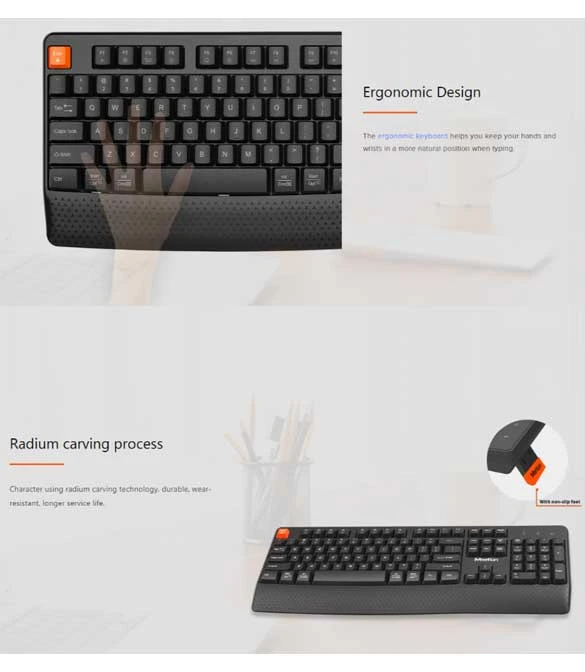 Meetion C4130 Wireless Ergonomic Keyboard & Mouse Combo