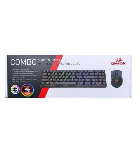 Combo Redragon 2 en 1 POLLUX + TRIDENT S136 Black Spanish
