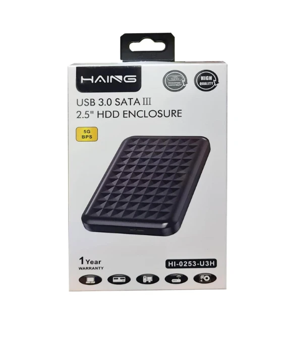 HAING HI-0253-U3H 2.5" Sata HDD Enclosure External Case USB 3.0