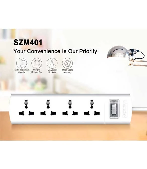 Huntkey SZM401 Power Strips, Universal Standard