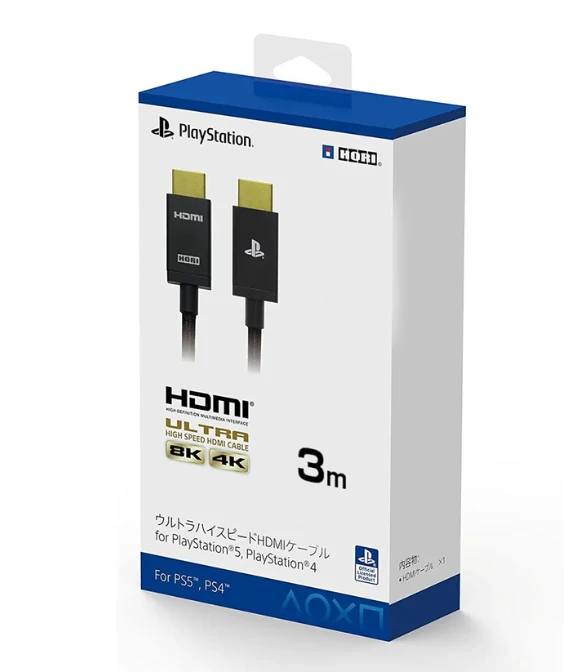 3M HORI Ultra High Speed HDMI Cable for PlayStation 5 - Officially Licensed by Sony