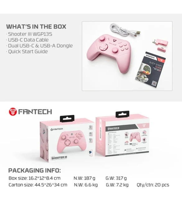 Fantech Shooter II WGP13s Controller -PINK