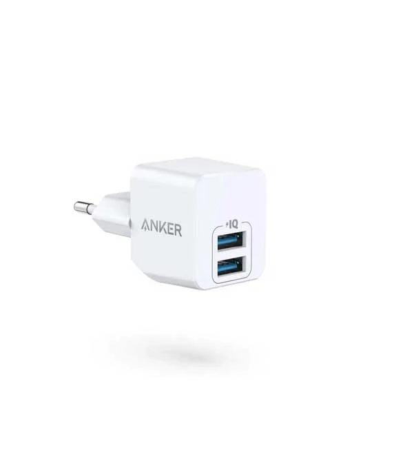 Anker Powerport Mini 2 Dual Port 12W USB Wall Charger White