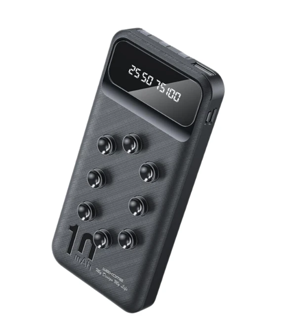 Wekome 3-in-1 10000mAh Digital Display Power Bank (Black)
