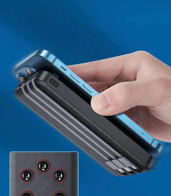 Wekome 3-in-1 10000mAh Digital Display Power Bank (Black)