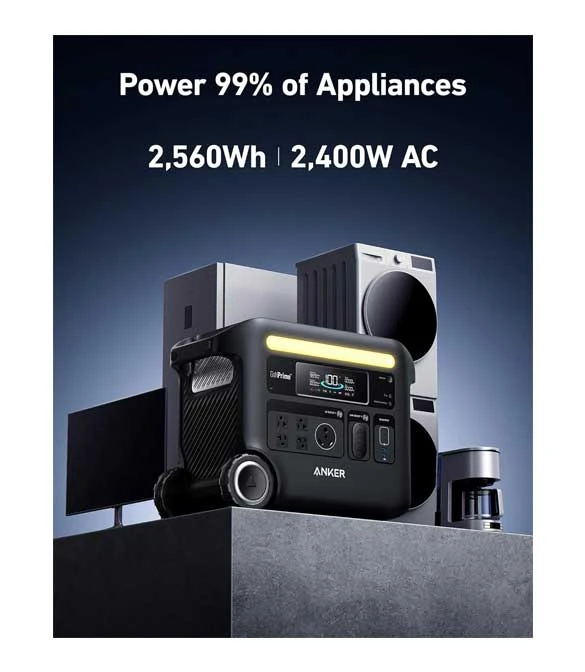 Anker Solix F2600 Portable Power Station A1781211 - Black