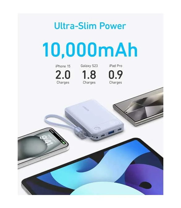 Anker Power Bank (10K-22.5W) A1257H11 - Black