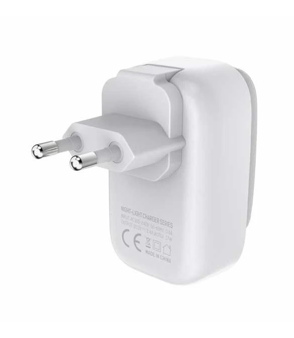 LDNIO A3305 Fast Charger 3 USB Port Adapter with LED Light + iPhone Cable