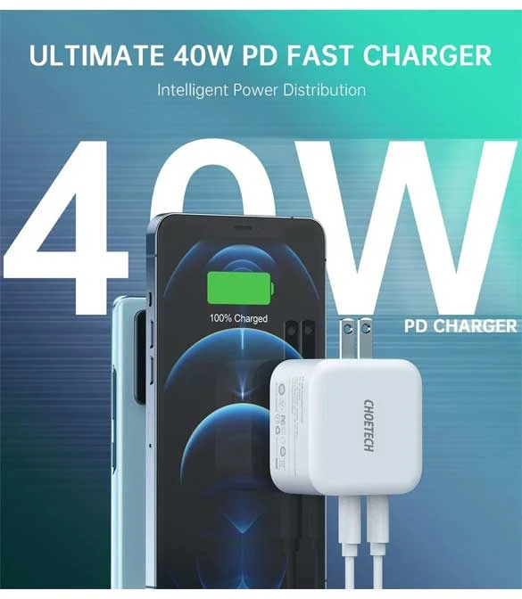 CHOETECH 40W Dual Fast USB C Charger