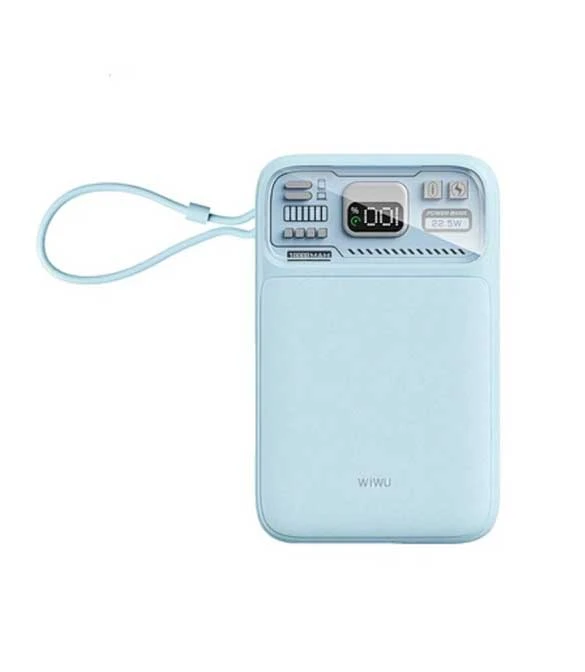 WiWU Blue Wi-P016 Magnetic Power Bank (Dual Cables)
