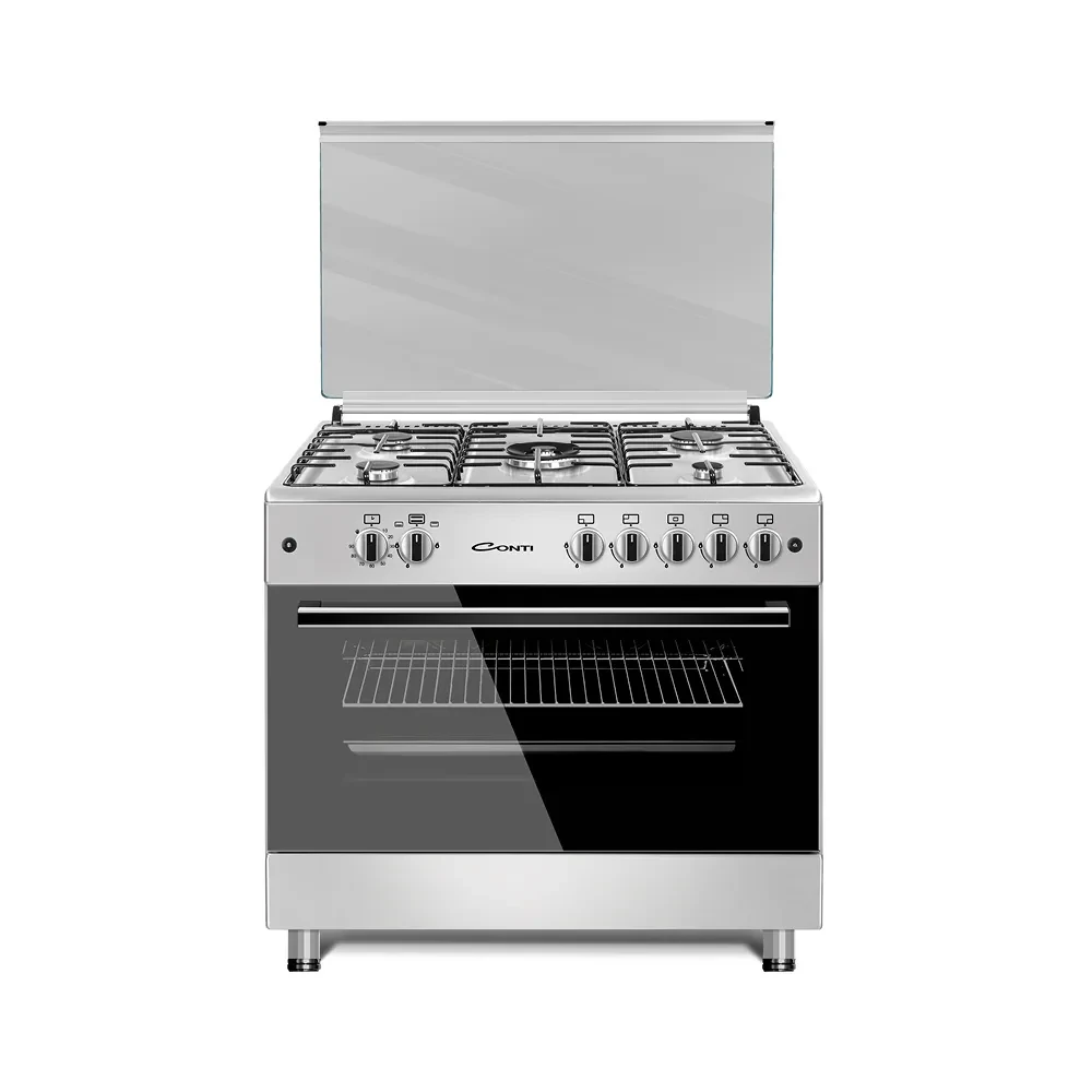 CONTI GAS COOKER - 90CM - 5 BURNERS - SEMI CAST IRON