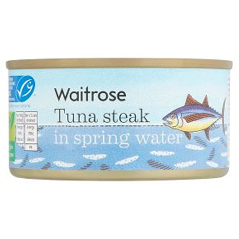 Waitrose MSC Tuna Steak in Spring Water Drained 200g