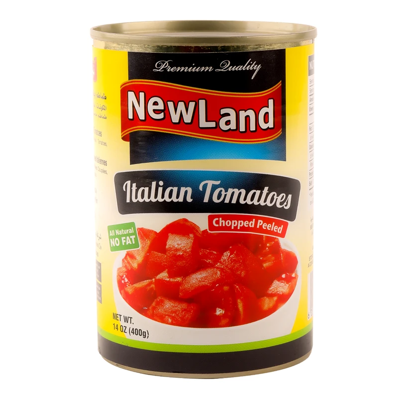 New Land Chopped & Peeled Tomato 400g