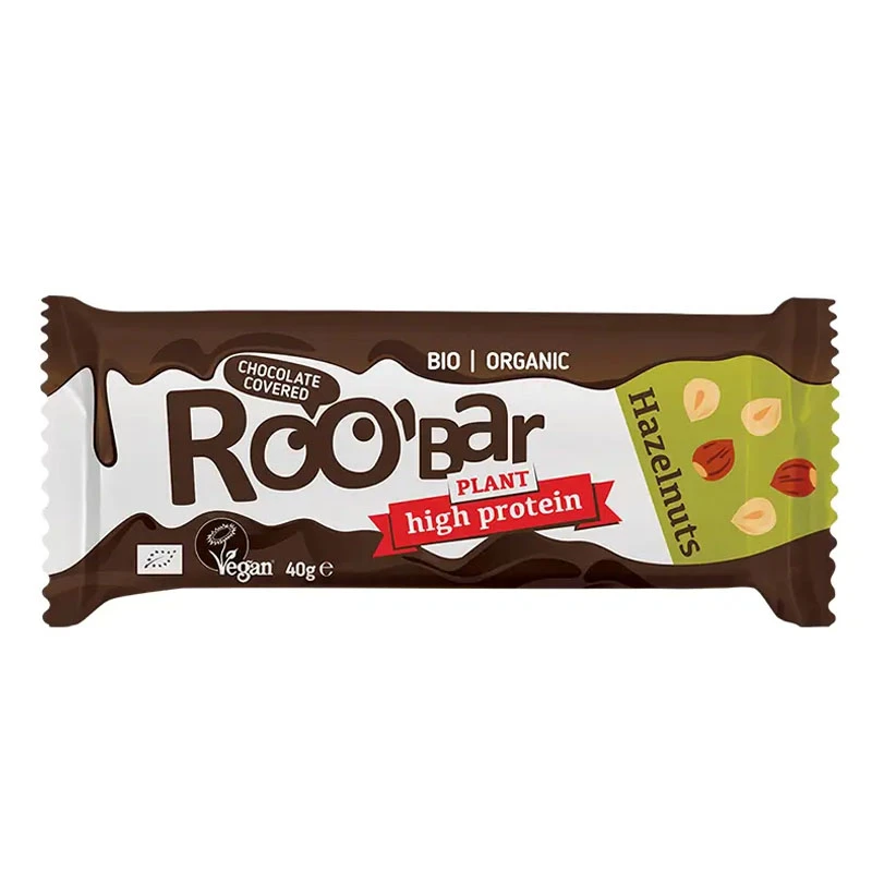 Roo'Bar Organic High Protein Bar with Hazelnuts 40g