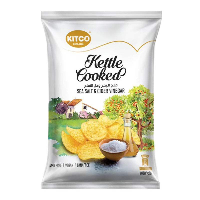 Kitco Kettle Cooked Potato Chips, Sea Salt & Cider Vinegar, 150g