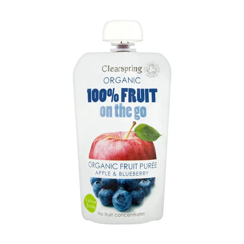 Clearspring Organic Fruit On The Go Apple & Blueberry Puree 120g