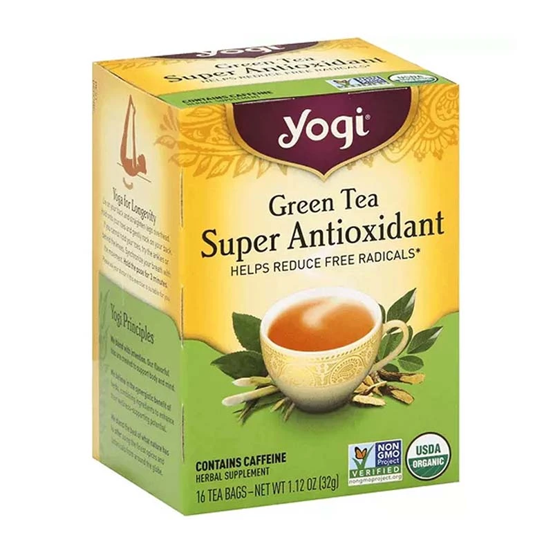 Yogi Organic Green Tea Super Anti Oxidant Tea, 16 Tea Bags, 32g